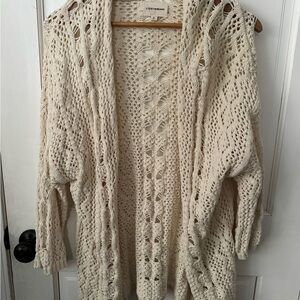 Lucky Brand Cream Open Knit Women's Sweater